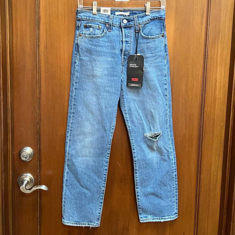 NEW Levi's Wedgie Straight Blue Jeans